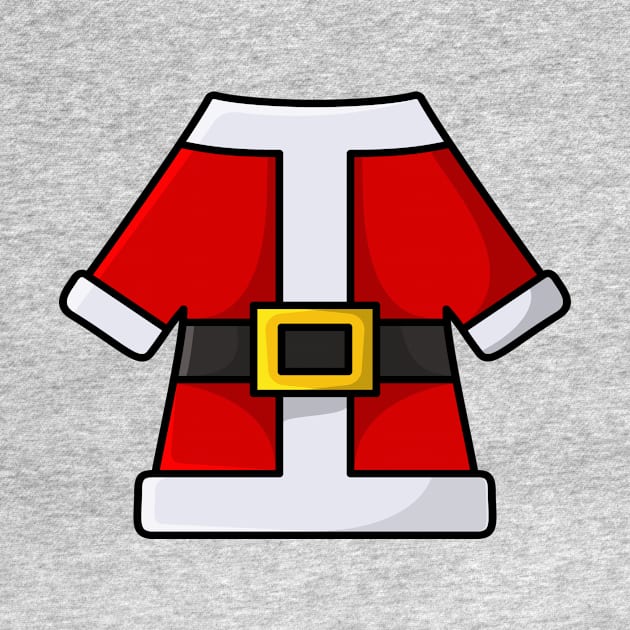 Santa Claus coat with buttons and belt vector icon illustration. by AlviStudio